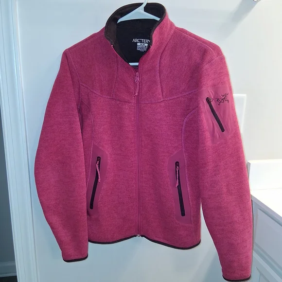 Pink Arc'teryx Women's Atom LT Full zip Lined with polartech - Picture 1 of 6